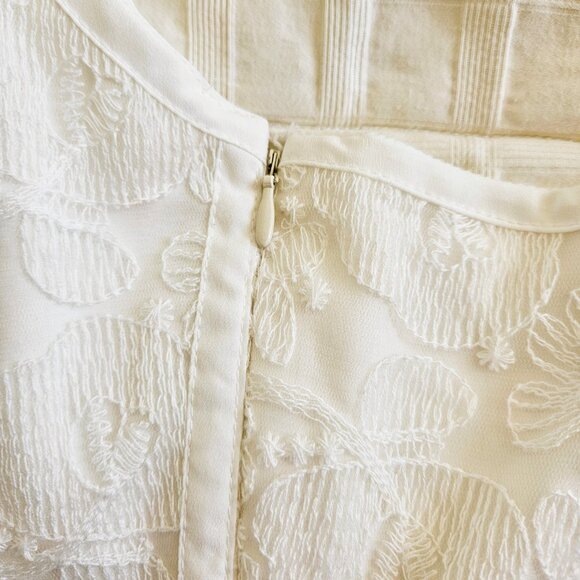 Forever 21 White Lace Mini Fit and Flare Skater Sundress - Size SMALL - Picture 7 of 11